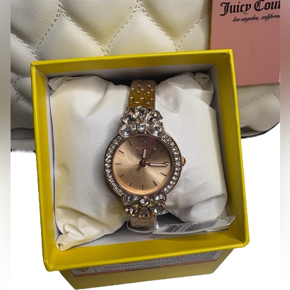 Invicta Wildflower Women's Watch 30mm, Rose Gold Juicy Couture Heart Puff Bag - Picture 4 of 7